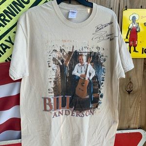 Vintage Bill Anderson Autographed T-shirt Size L